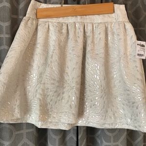 White & silver metallic skirt Charlotte Russe S